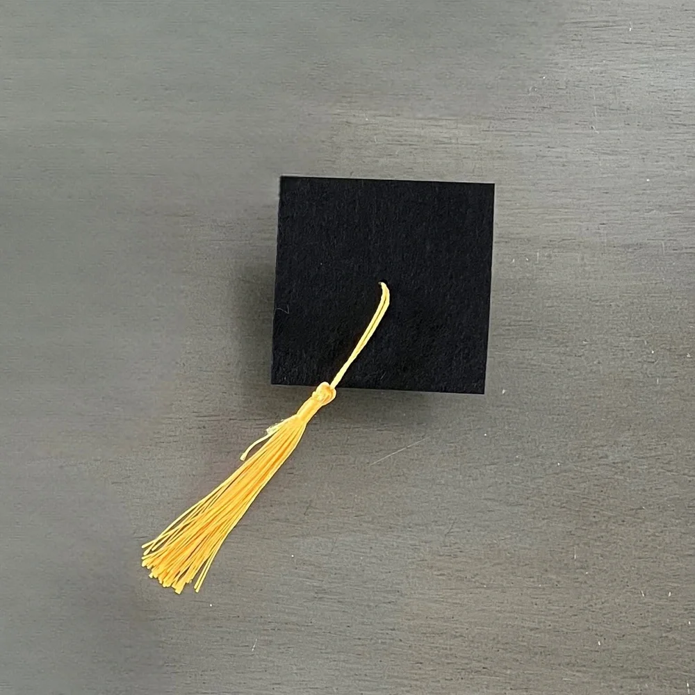 GRAD Graduate Black & Yellow Felt 3